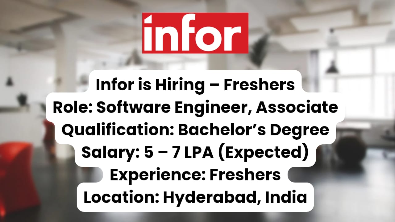 Infor is Hiring Freshers! Software Engineer Associate