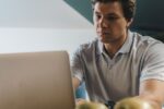 Freelancer working independently on a laptop