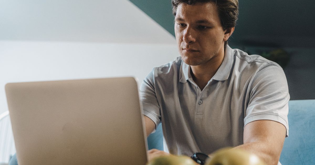 Freelancer working independently on a laptop